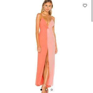 NEW Majorelle Dailey Colorblock Sleeveless Maxi Dress In Orange & Sherbet.Size S